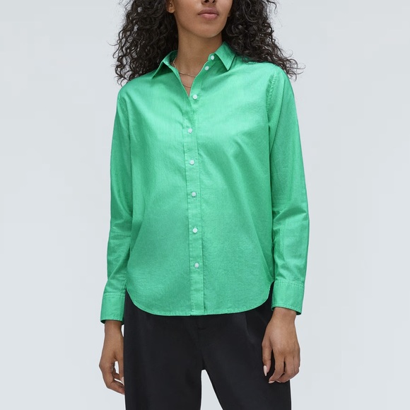 Everlane Tops - Everlane The Silky Cotton Relaxed Shirt In Mint